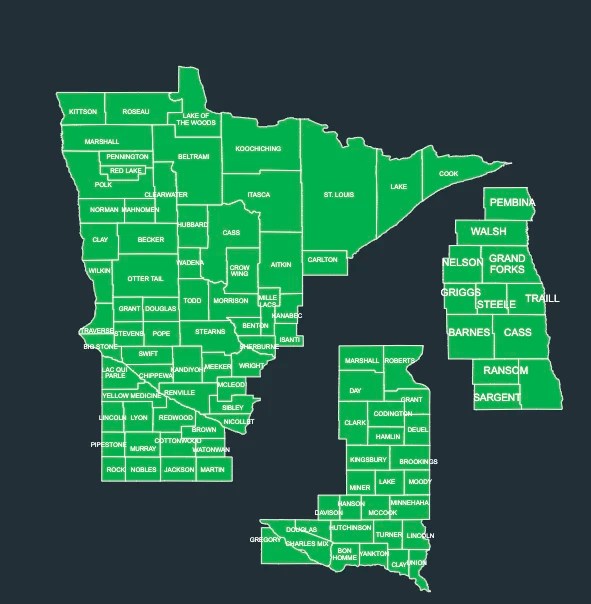 Map of LeafGuard of St. Cloud